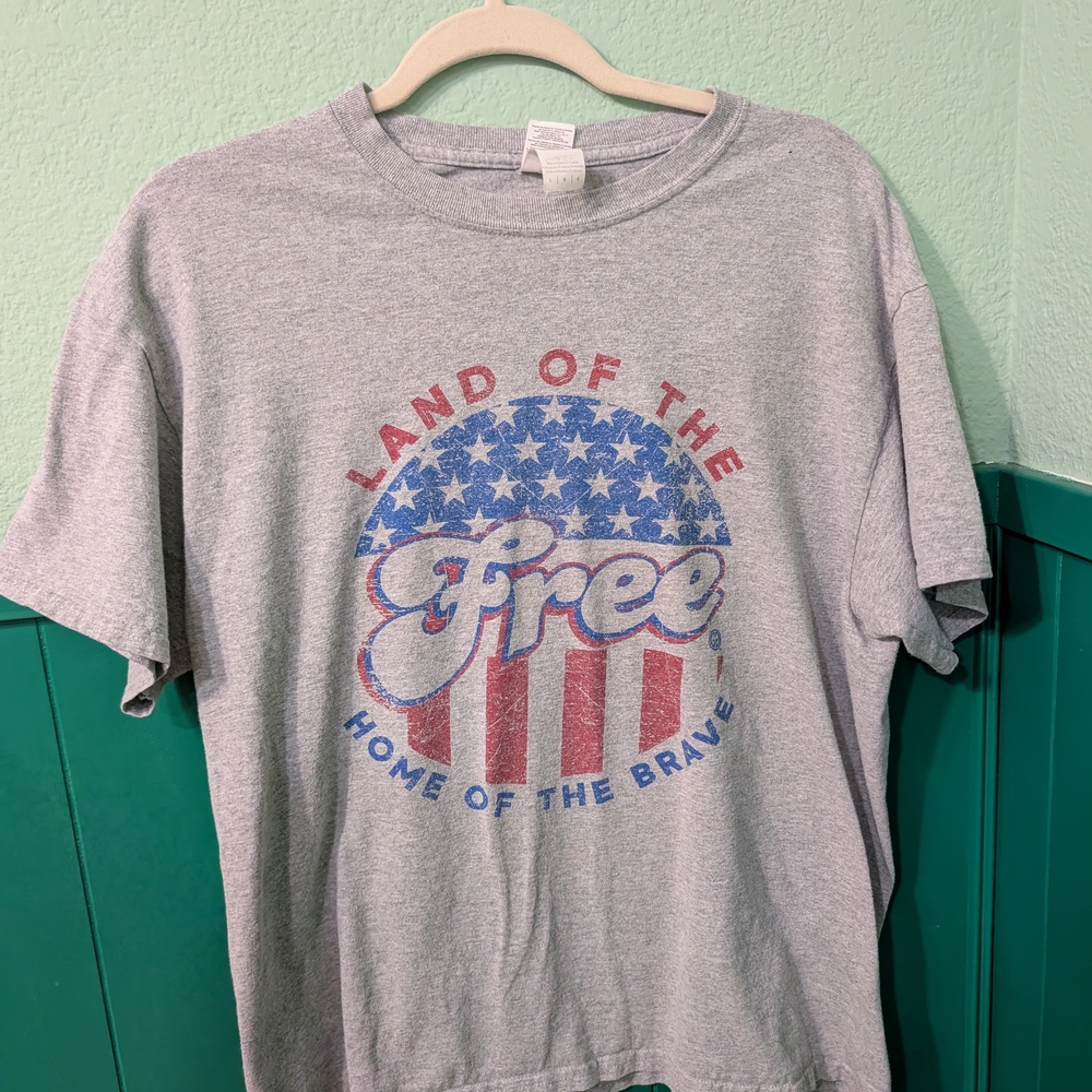 Gray 'Land of the Free' 4th Of July T-Shirt